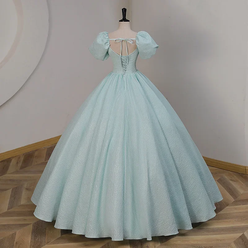 Elegant Evening Dresses for Women Ruffle Fluffy Organza A-line Prom Gown Girls Quinceanera Dresses Sequins Birthday Party Gowns