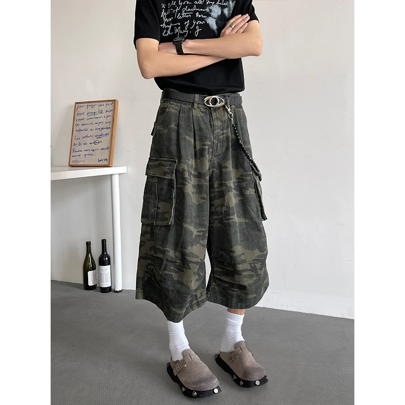 Unisex Cargo Shorts New Summer Trendy Breathable Cotton Blend Trend Camouflage Capri Pants Streetwear Urban Shopping Men Women view 5