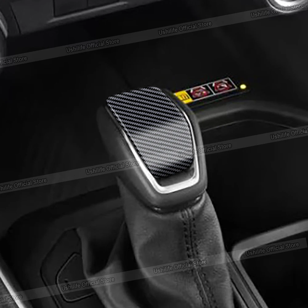 

CarbonFiber Car Interior GearShift Knob Cover Gear Head Protective Case Trim For Toyota Grand Highlander 2024 2025 Accessories