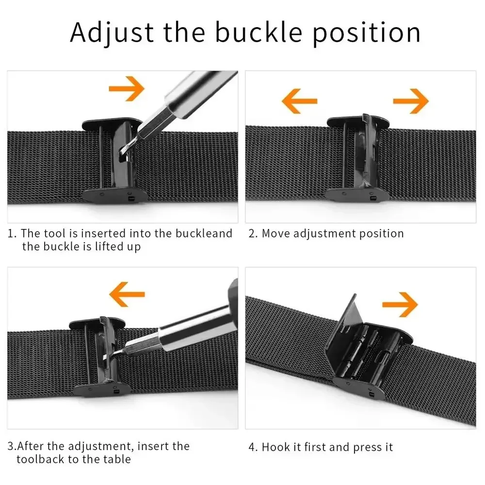 Metal Bands for Honor Watch 4 Band, Stainless Steel Mesh Breathable Strap