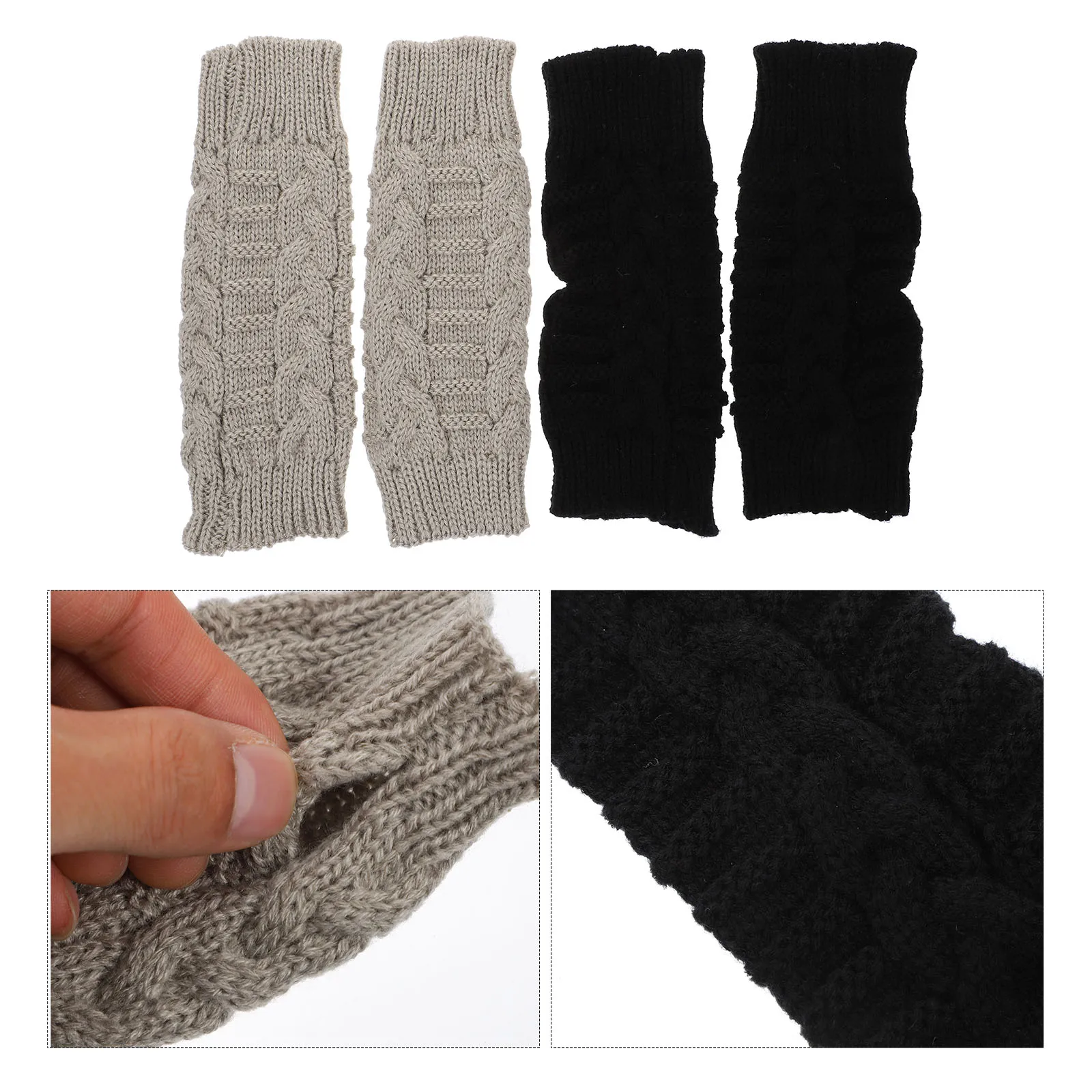 

2 Pairs Warm Women's Gloves Cold-proof Heat Resistant Outdoor Performance Cold-weather Knitting