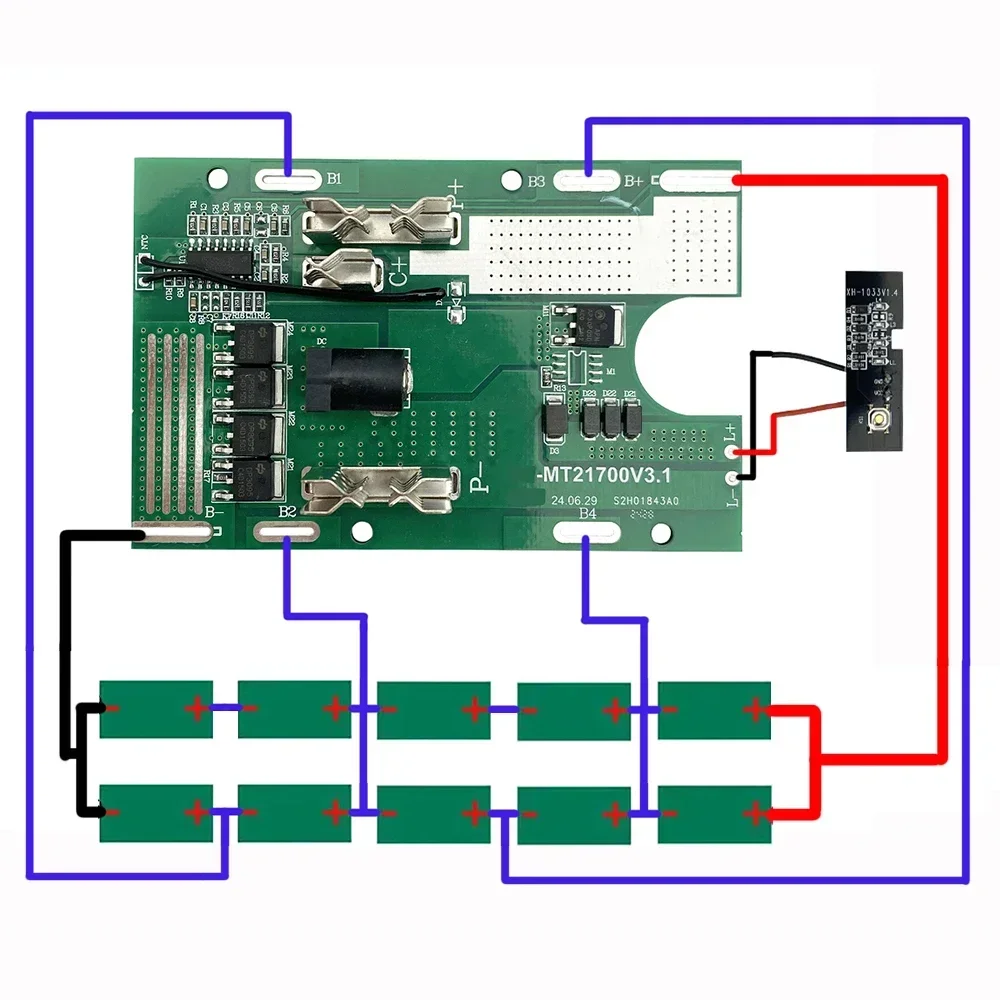 10X21700 Li-Ion Batterij Case Box Bescherming Printplaat PCB voor Lomvum Zhipu Hongsong Jingmi Geen Origineel Voor Makita batterij