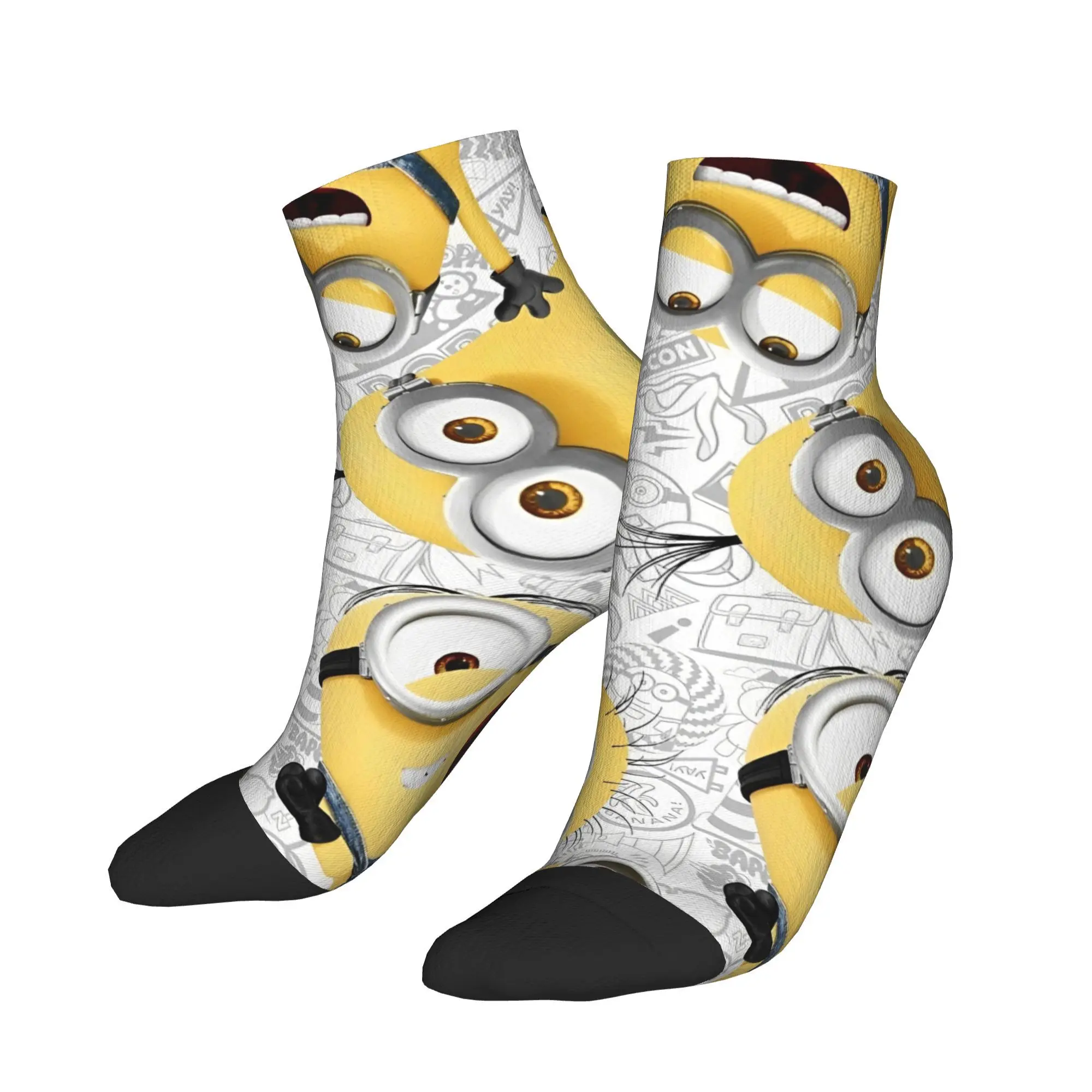 

Ankle Socks For Couple Yellow Minions Casual Socks Cartoon Poster Anti-Slip Quality Soft Spring Fashion Outdoor Sports Sock