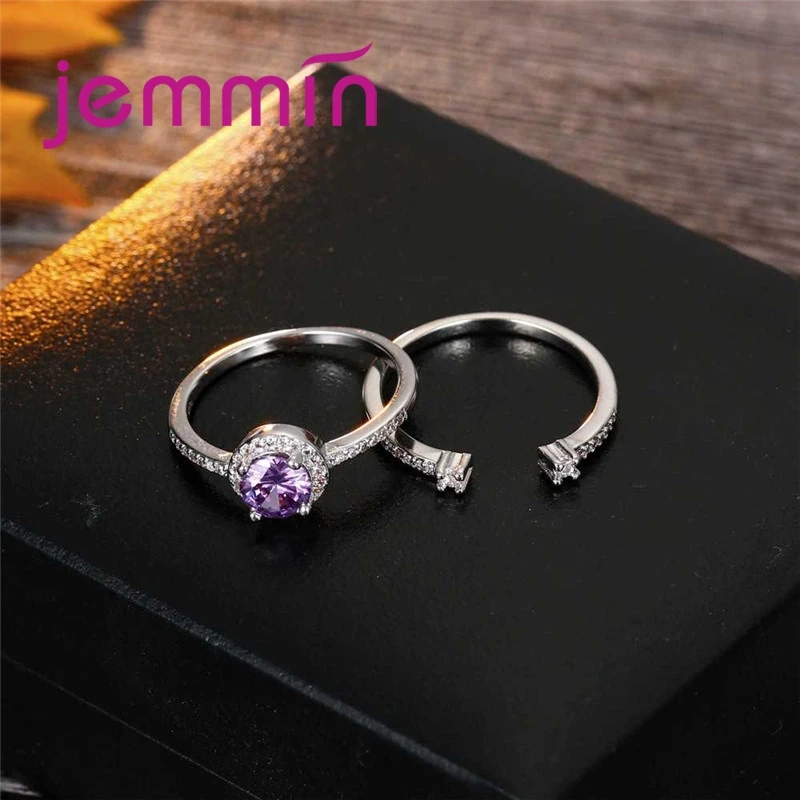 High Quality Fashion Statement 925 Sterling Silver Ring Set For Women Wedding   Party Gift HOT Selling  New Design