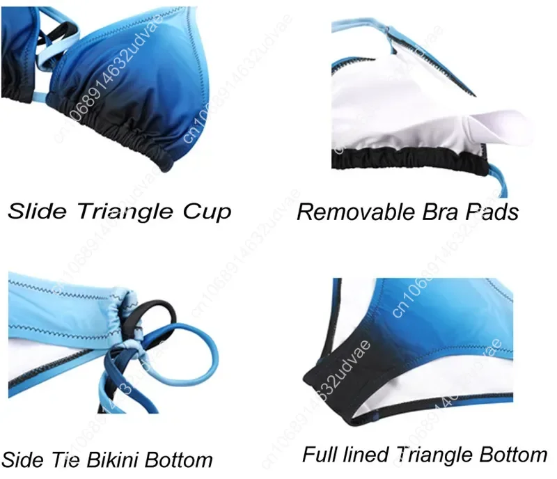 Bathing Suit Sexy Bikini Women Swimwear Biquini Dominican Flag Print Two Piece Swimsuit Ladies Bikinis Sets Woman Bikinis