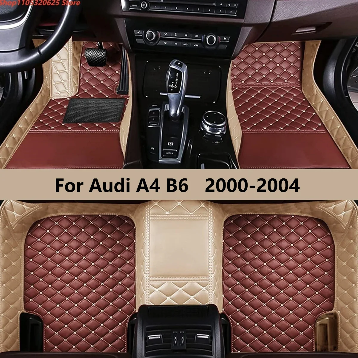 

Автомобильные коврики на заказ для Audi A4 B6 2000-2004, автомобильные аксессуары, кожаные водонепроницаемые противоскользящие коврики для ног