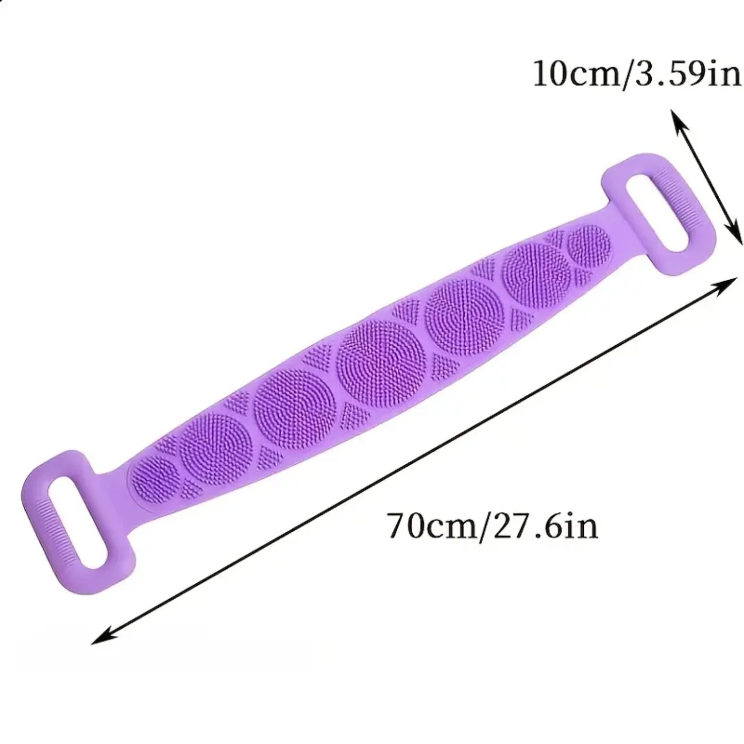 1 asciugamano da bagno esfoliante in silicone per la rimozione della pelle morta, massaggio corpo e pulizia della doccia.