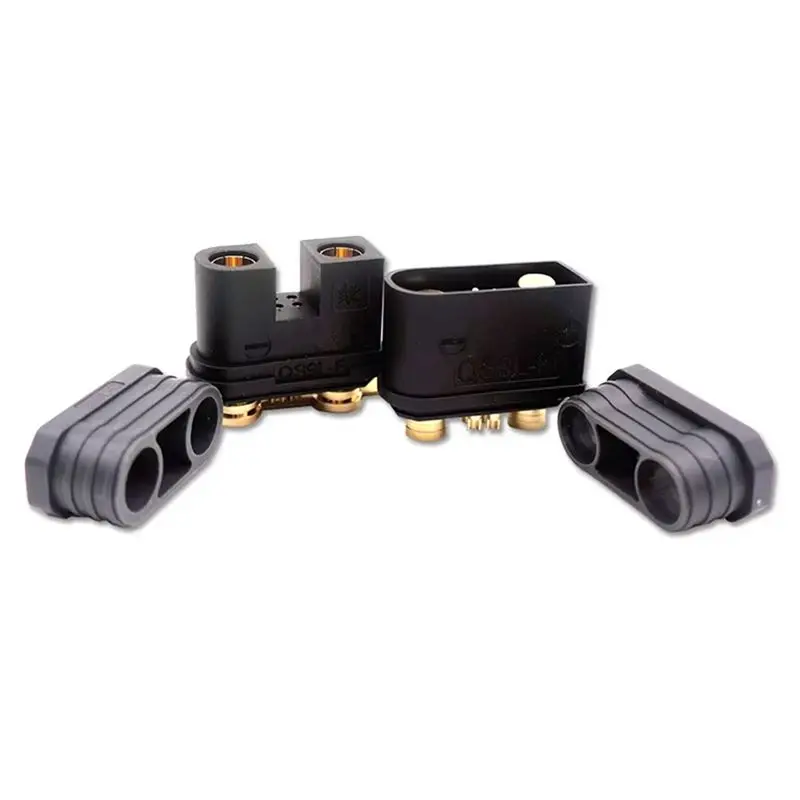 AU61-QS9L Anti-Spark Male Female Gold Banana Plug 180A Battery Connector For RC Agriculture UAV Power Supply With Resistance