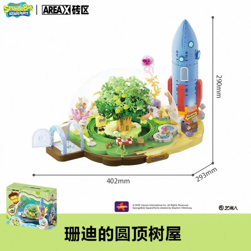 AREA-X SpongeBob SquarePants Serie Bouwstenen Sea Dominator Rijschool Decoratieve Bouwstenen Prachtige Cadeaus