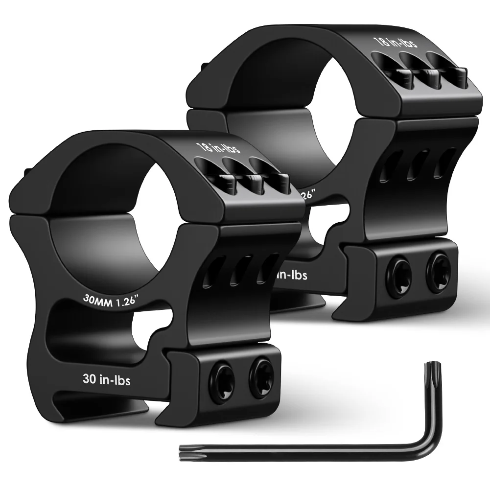 UniqueFire 30mm Scope Ring Medium Profile 20mm Rail Aluminum Picatinny Scope Mounts for Hunting Optics mounting, Accessories