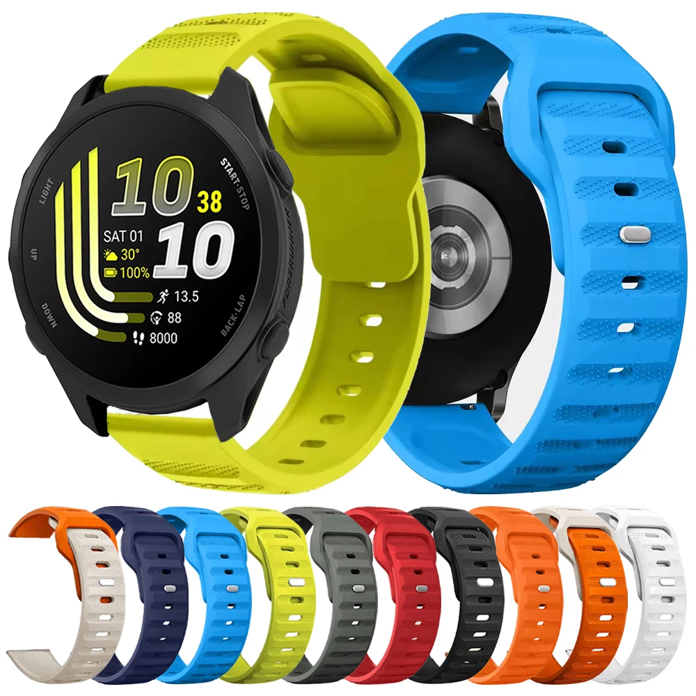 20mm 22mm Silikonarmband für Garmin Forerunner 170 70 570 265 255 645/Vivoactive 6 5 3 Music/Venu 4 3 2 Plus Sportarmband
