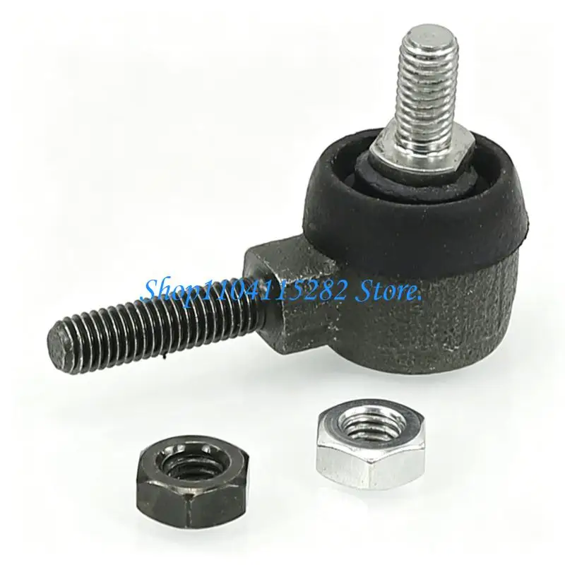 Go Kart Steering Linkage Joint for RTK200 and KT196, Metal Tie Rod End with Threaded Studs, Dust Boot, and Front Steering