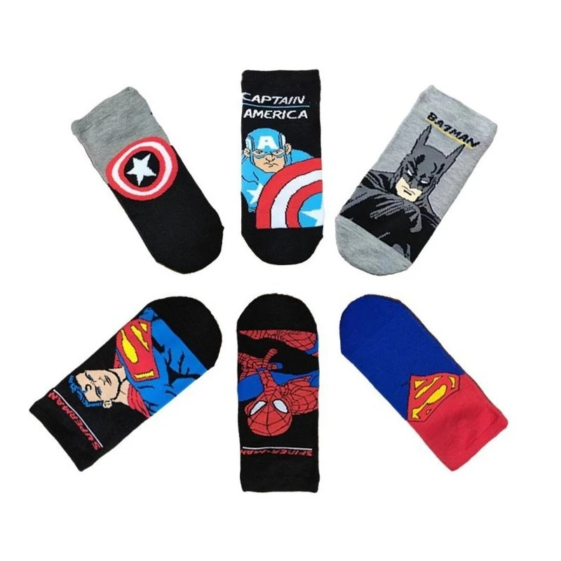 Boys And Girls Socks Cartoon Movie Peripheral Wholesale Foreign Trade Women Batman Trendy Socks Cartoon Four Seasons European