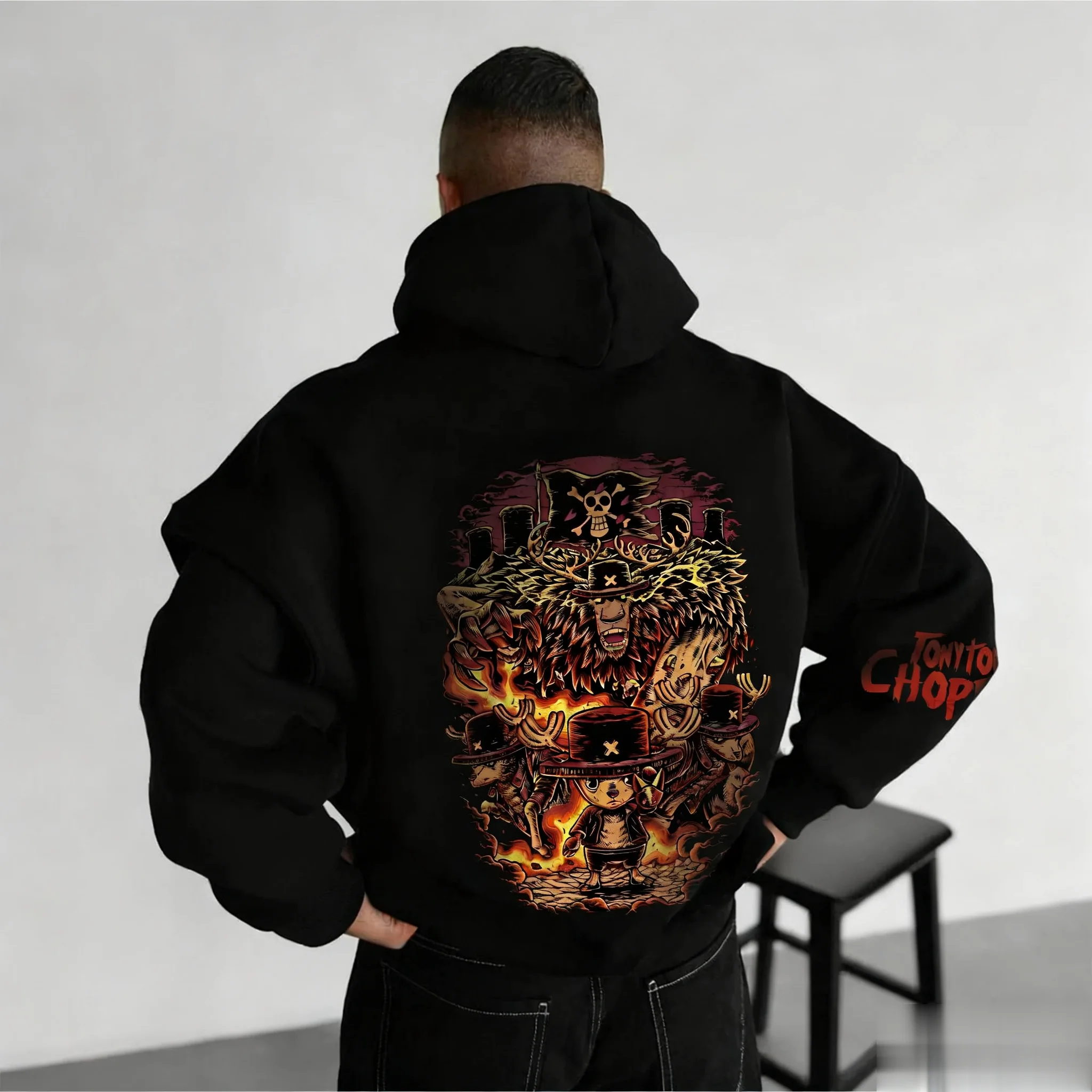 One Piece Chopper Grafische Pullover Hoodie Mannen Vrouwen Nieuwe Herfst Winter Streetwear Oversized Casual Anime Print Sweatshirt Met Capuchon