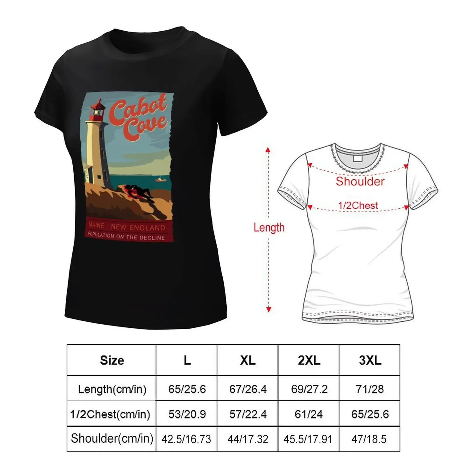 Cabot Cove T-Shirt Blouse tees Female clothing funnys western t-shirt dress for Women