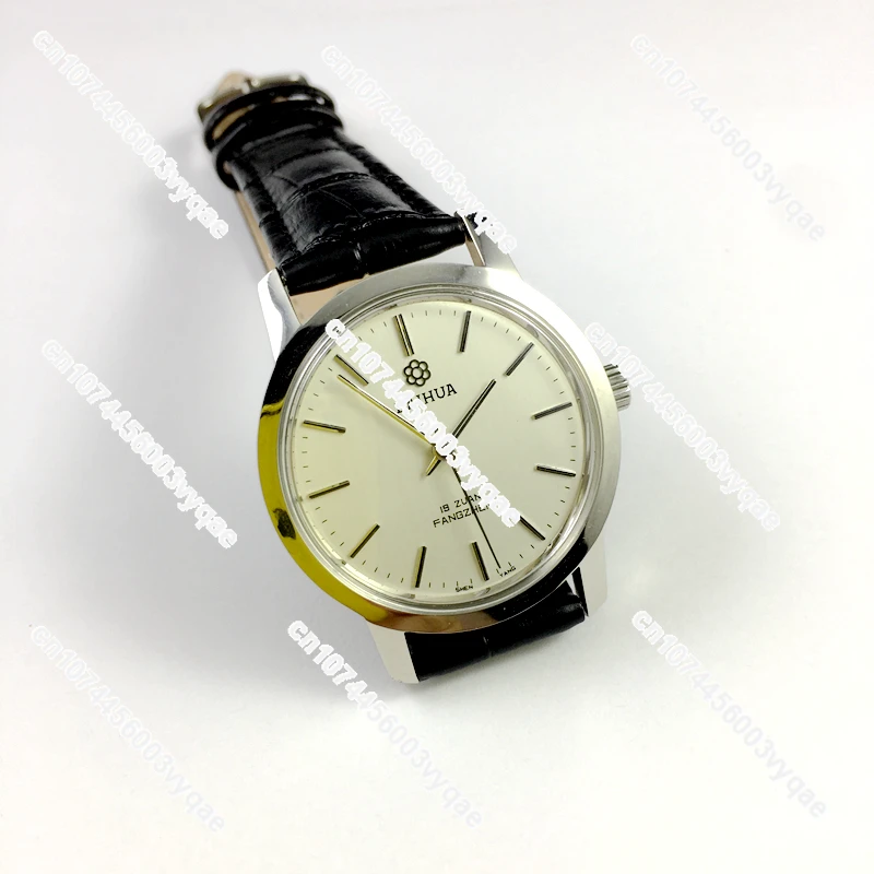 Original stock, large, all-steel, shockproof, manual mechanical, mechanical watch, diameter 37mm