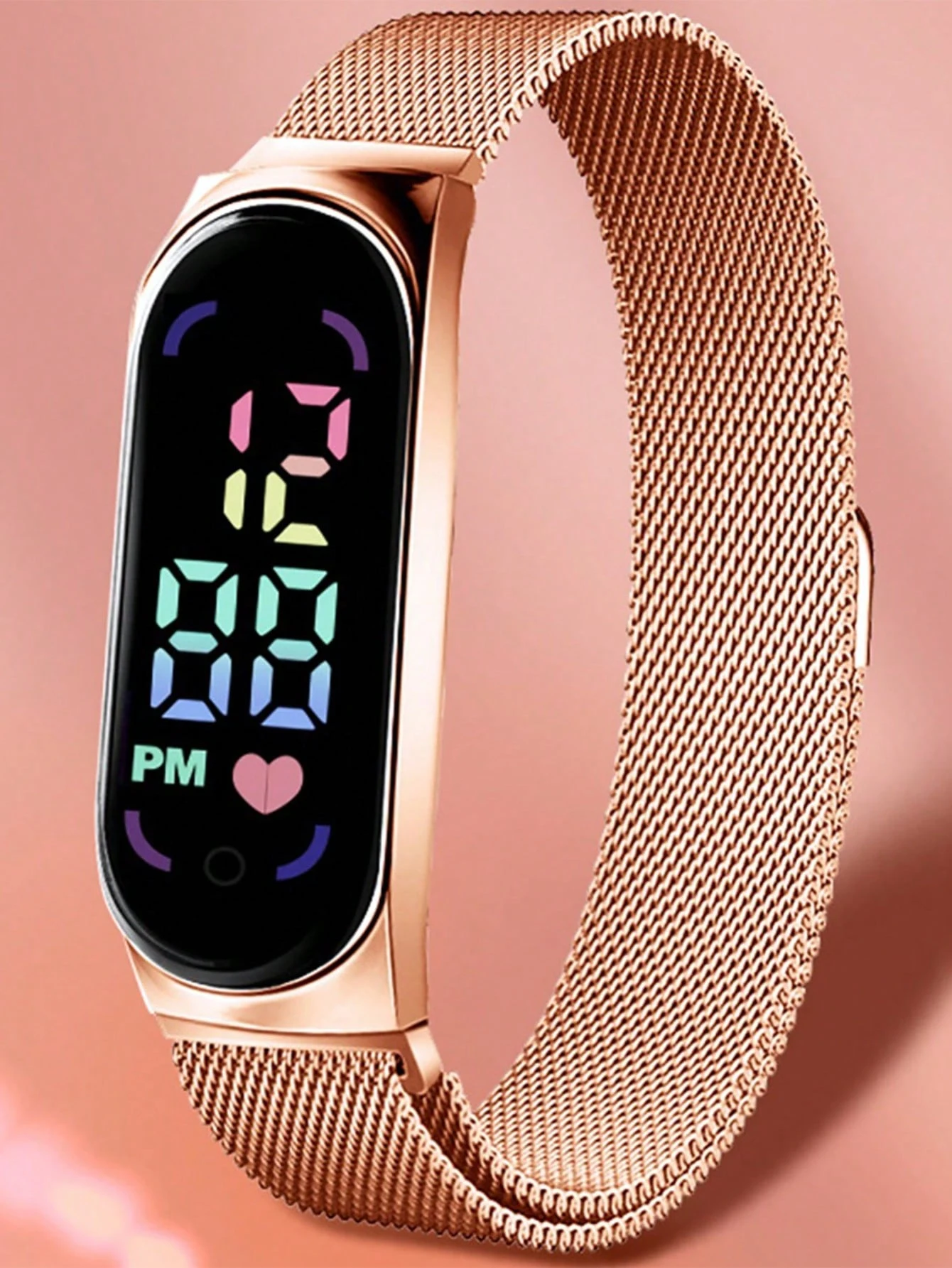 New Student Electronic Watch Candy colored Bracelet Magnet Buckle Love colored Digital Children's Watch