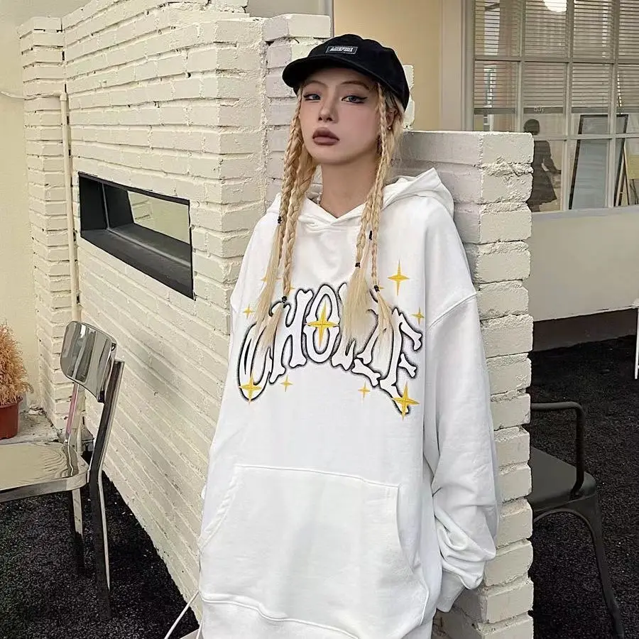 Female Clothes Hoodies Sweatshirts For Women Graphic Tops Pullovers Loose With Orint On Baggy Hooded M Offer Elegant Hot 2000s