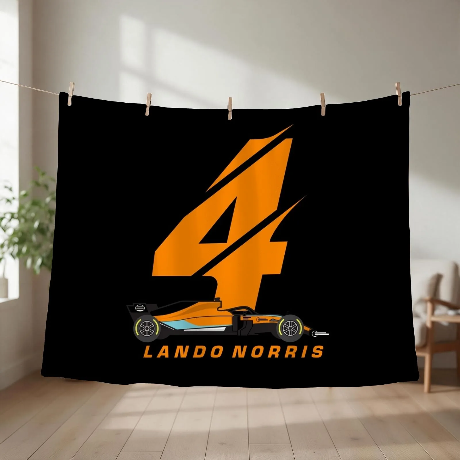Norris 4 Racing Car Throw Blanket couch cozy soft plush fuzzy picnic outdoor blanket