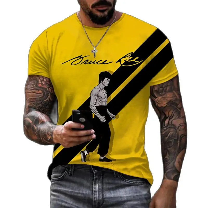 

Men's Kung Fu Star 3D Printed T-shirt, Vintage Street Fashion Clothing, High Quality Short Sleeve T-shirt, New Hot Sale in 2023