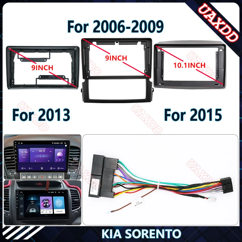 For 2006-2015 KIA SORENTO 9-10.1INCH Car Radio Android Stereo Audio Screen Multimedia Video Player Navigation Harness Frame