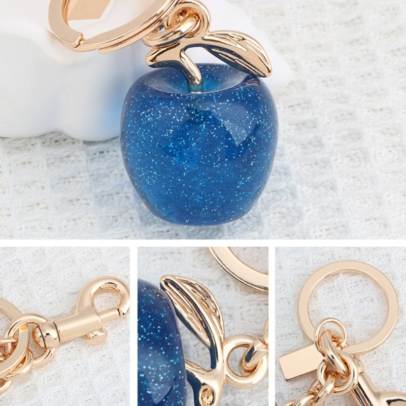 3 Different Styles Blue Crystal Cherry Charm Pendant For Coach Bag Women\'s Handbag Shoulder Bags Keychain Attachment Parts