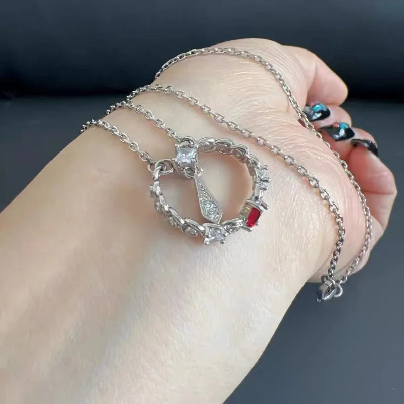 Anime Ketting Voor Vrouwen Tian Guan Ci Fu Kettingen Vrouwelijke Xie Lian Hua Cheng Trend Hals Zilver Kleur Mode Koppels Feestgeschenk