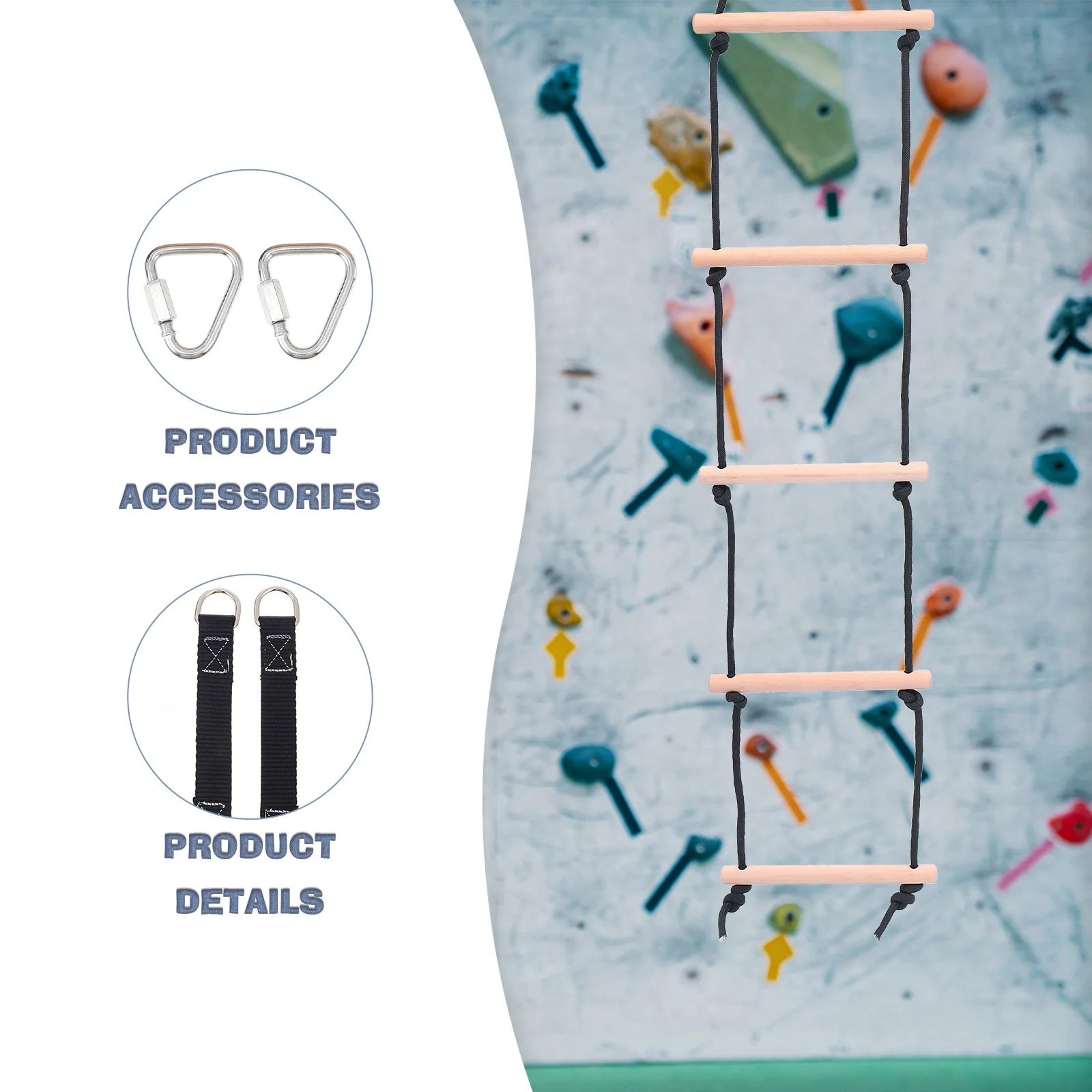 

Детская веревочная лестница, деревянная подвесная лестница, уличные качели, игрушка для скалолазания, принадлежности для отдыха, игрушка для отдыха