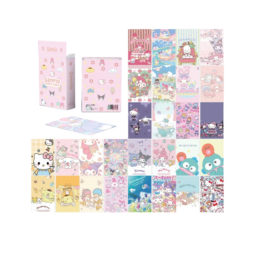 Anime Cards Cinnamoroll Melody Kuromi Kitty Pompompurin Collection Cards Toy For Children Christmas Gifts