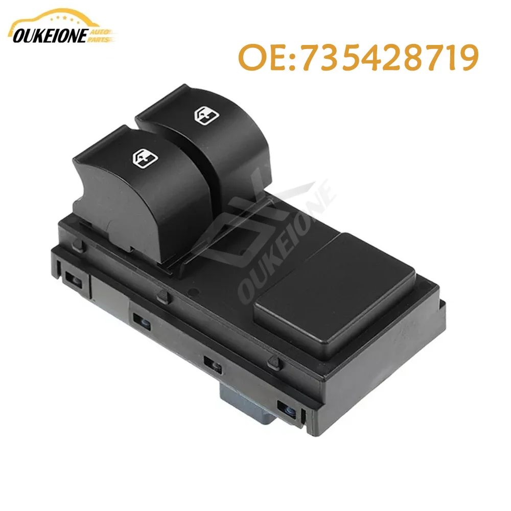 

735428719 Передняя левая кнопка переключения стеклоподъемника, панель управления для Fiat Grande Punto Dynamic Emotion 2005-2012, автомобильные аксессуары