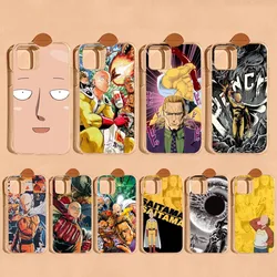 One P-Punch Man Saitama Phone Case for iPhone 15 8 7 6 6S Plus X SE 2020 XR XS 14 11 12 13 Mini Pro Max Mobile Case