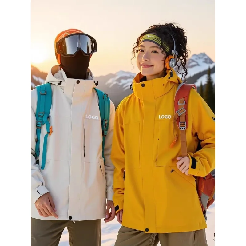 Unisex Single Layer Hooded Jacket, Windproof Waterproof Outdoor Coat