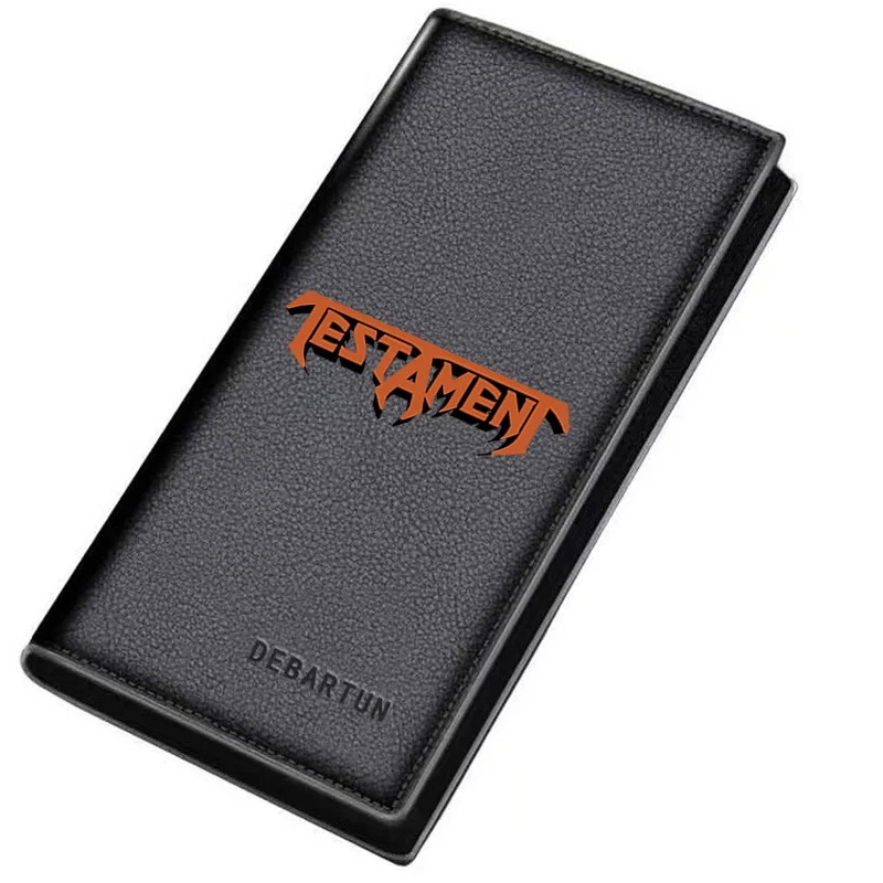 TESTAMENT band design Men's Long Wallets Business Stylish Printing Design Casual Use Christmas Valentine's Father's Day Gift