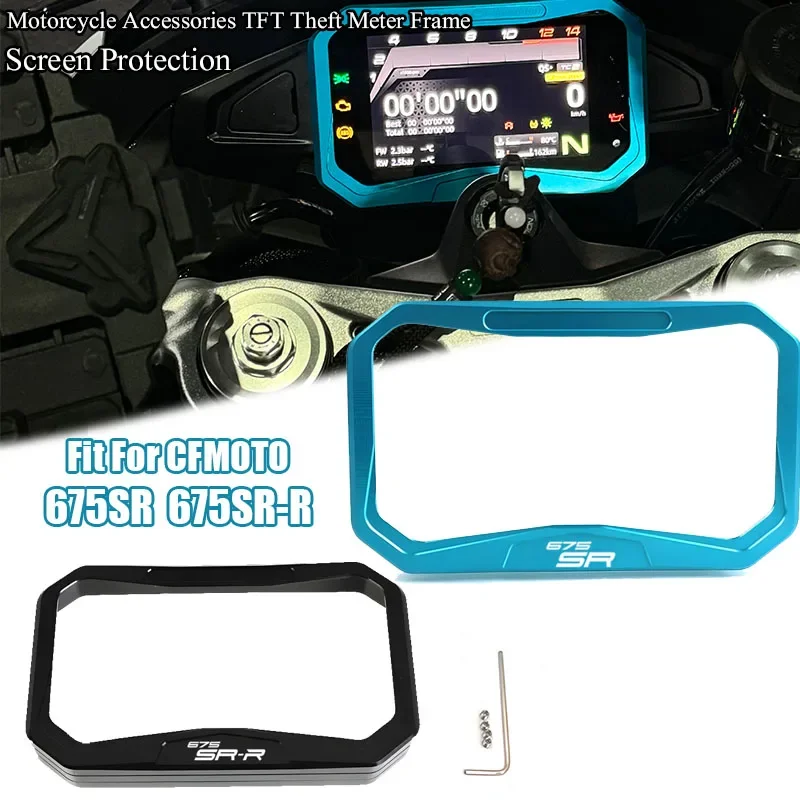 For CFMOTO CF MOTO 675SR 675SR-R CF675SR 2024 2025 Motorcycle CNC Meter Frame Cover Screen Glare Shield Instrument Display Guard