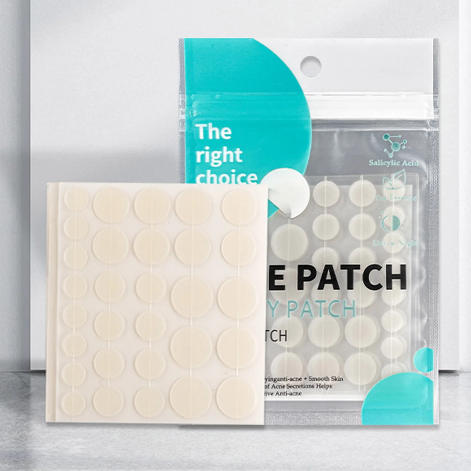 Acne Pimple Patches Hydrocolloid Acne Patches with Tea Tree Oil & Salicylic Acid Pimple Patches for Cystic Acne Blemishes &