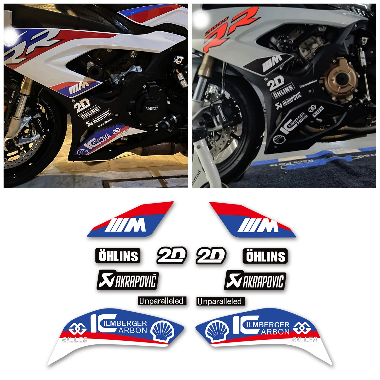 Motorcycle Brand Logo Decal Sticker for S1000RR 2019 2020 2021 2022 S1000 RR S 1000 RR Lower Side Guard Sticker Protection Decal 