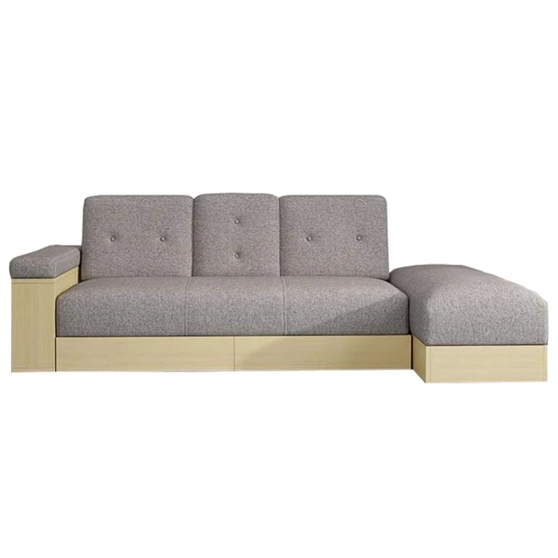 Latex sofa, small apartment Nordic leave-in technology cloth folding dual-purpose multi-functional Japanese-style