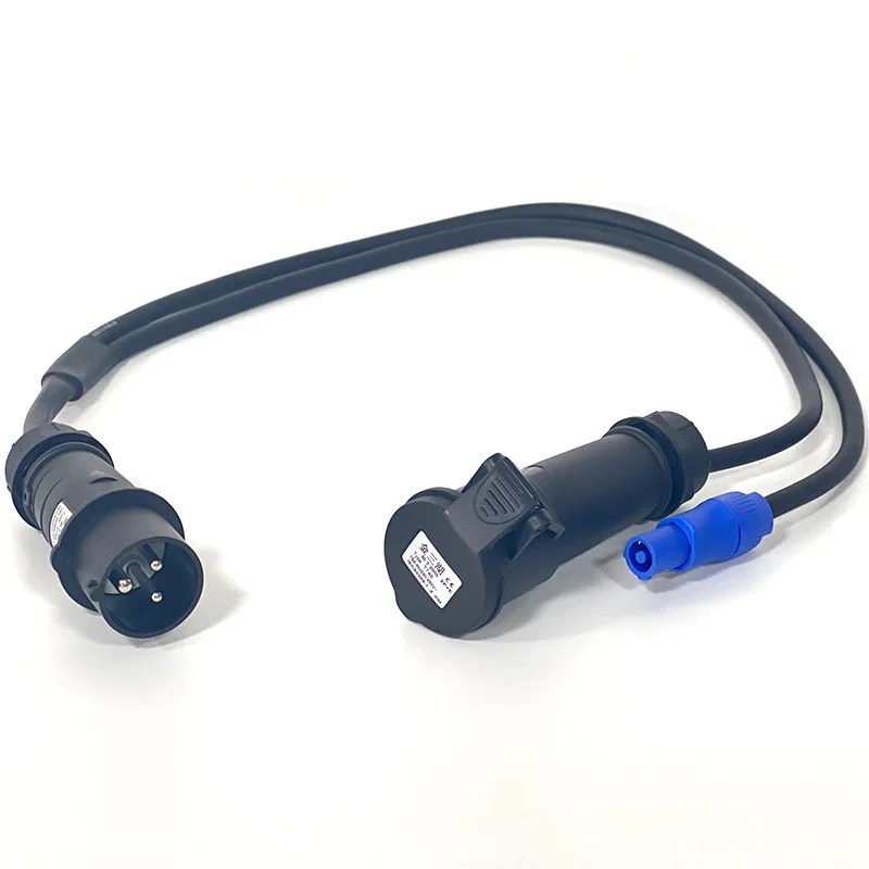 1-to-2 Aviation Industry Adapter Cable Stage Lighting Large Light Splitter Finished Conversion Head Screen Branch Cable 250V PVC