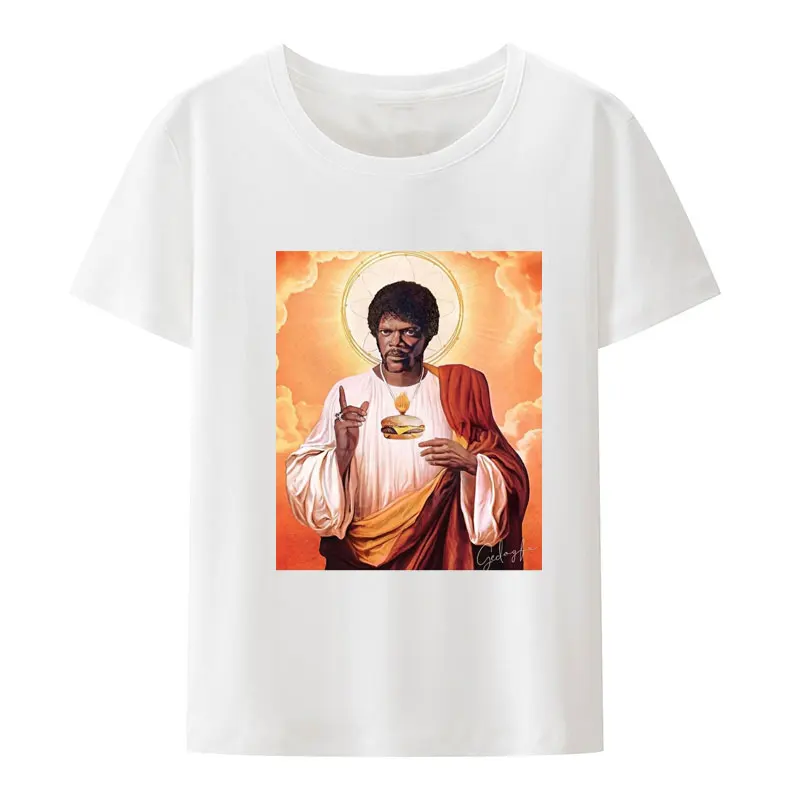 Tv Show Pulp Fiction Saint Saint Jules TShirt Catholicism Movie Short-sleev Tops Harajuku Hip Hop Streetwear Film Graphic Tshirt