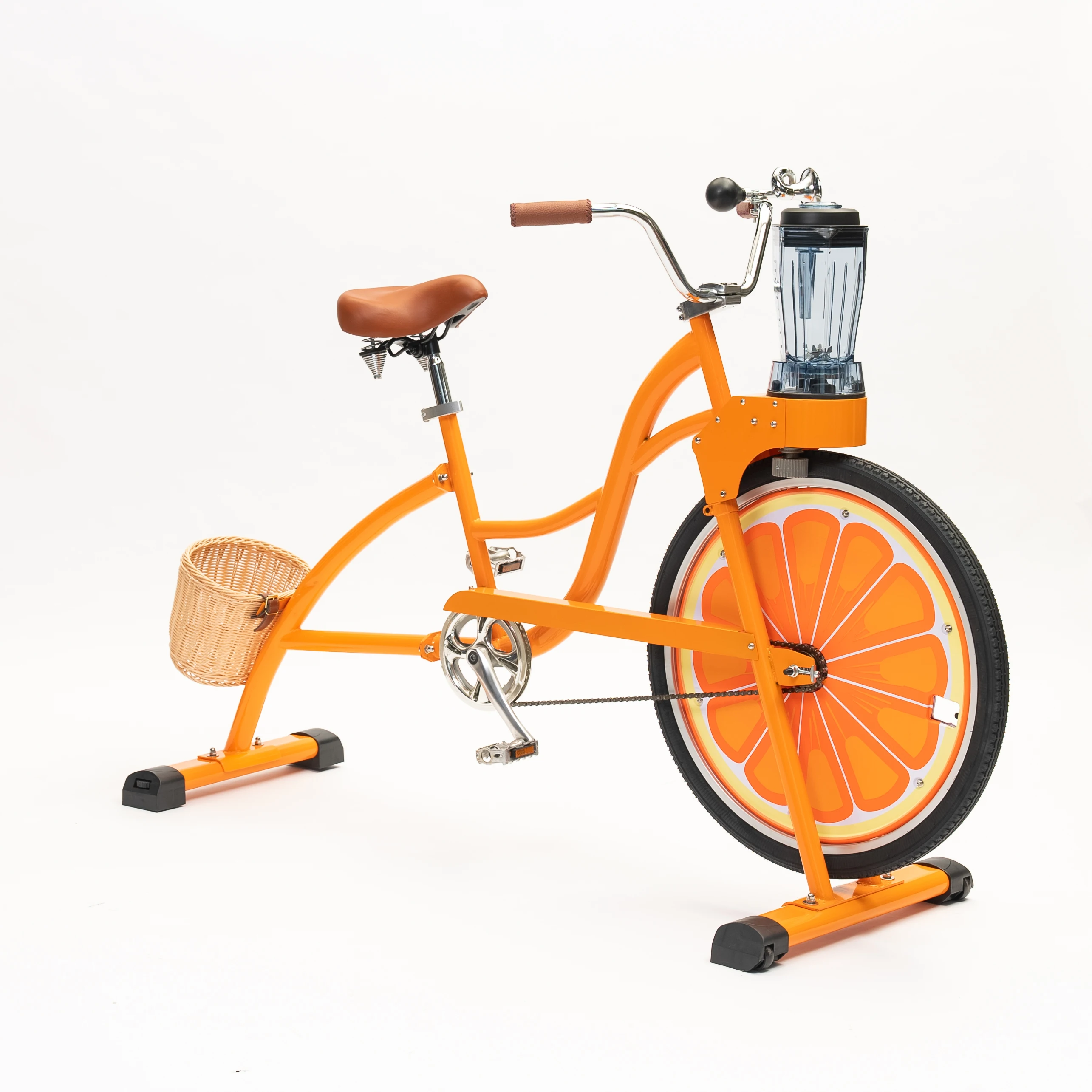 2025 Fruit Smoothie Vending Fixed Gear Bike with Blender Fruit Juicer Non-Electric Adult Human Bike