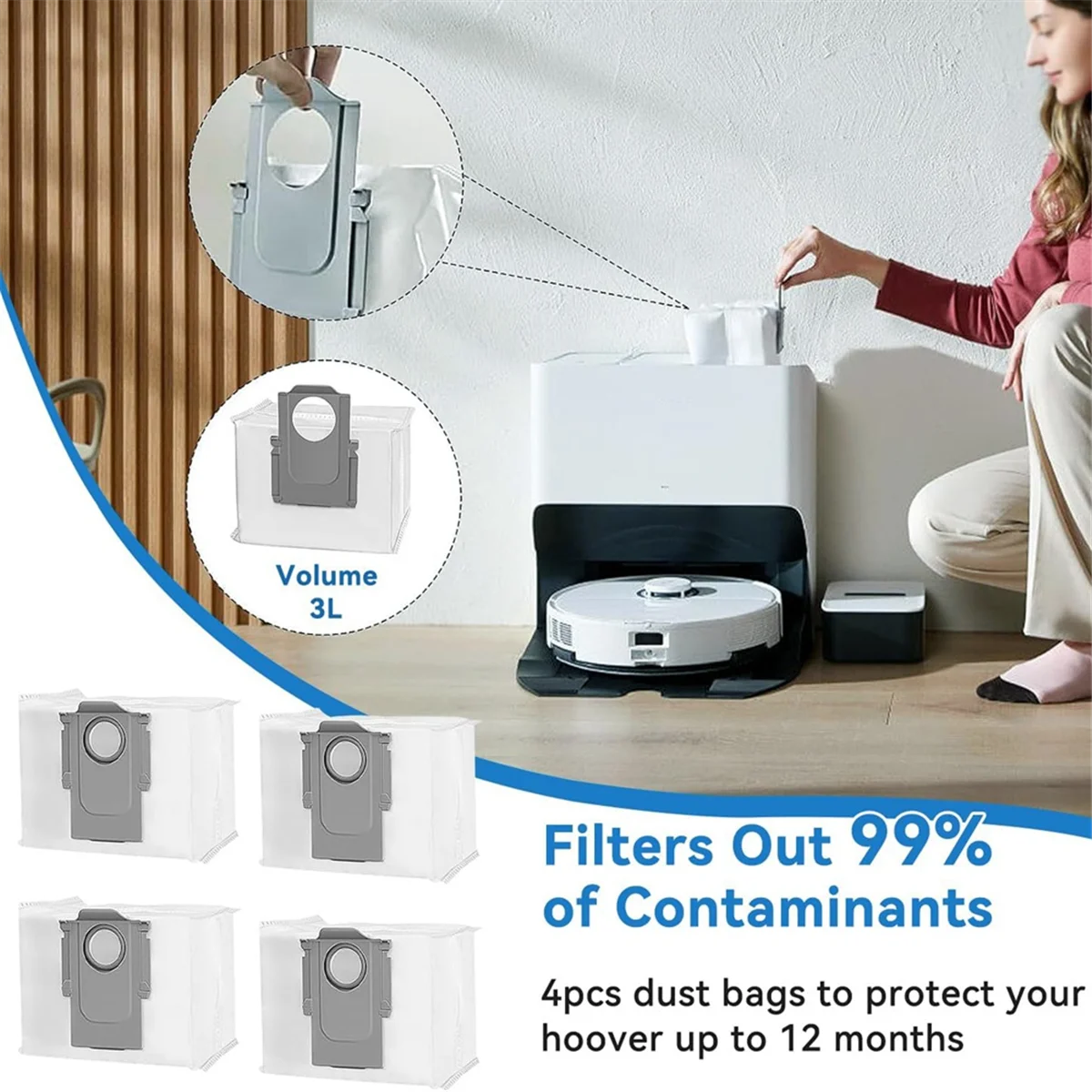 สําหรับ Roborock S8 Pro Ultra เครื่องดูดฝุ่นหุ่นยนต์หลักแปรงด้านข้างตัวกรอง Hepa Mop ผ้าถุงเก็บฝุ่น