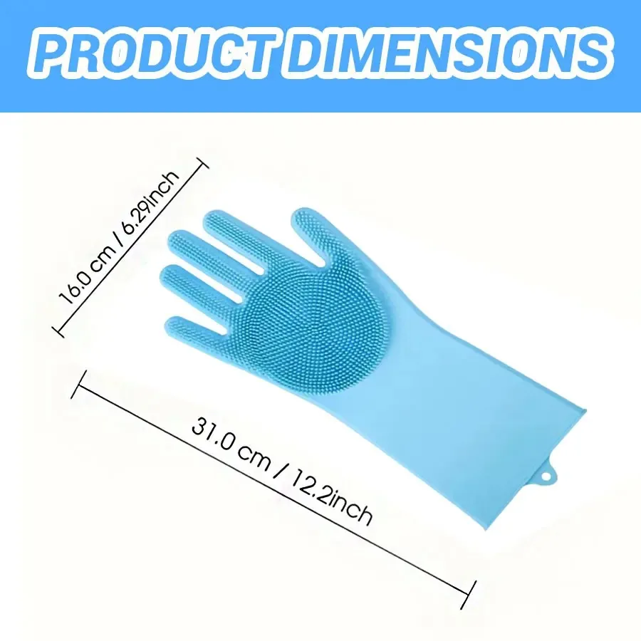 Upgraded Pet Hair Remover Gloves Gentle Deshedding Grooming Gloves for Dogs Cats & Horses Long & Short Hair Pet Grooming Tool - Image 2