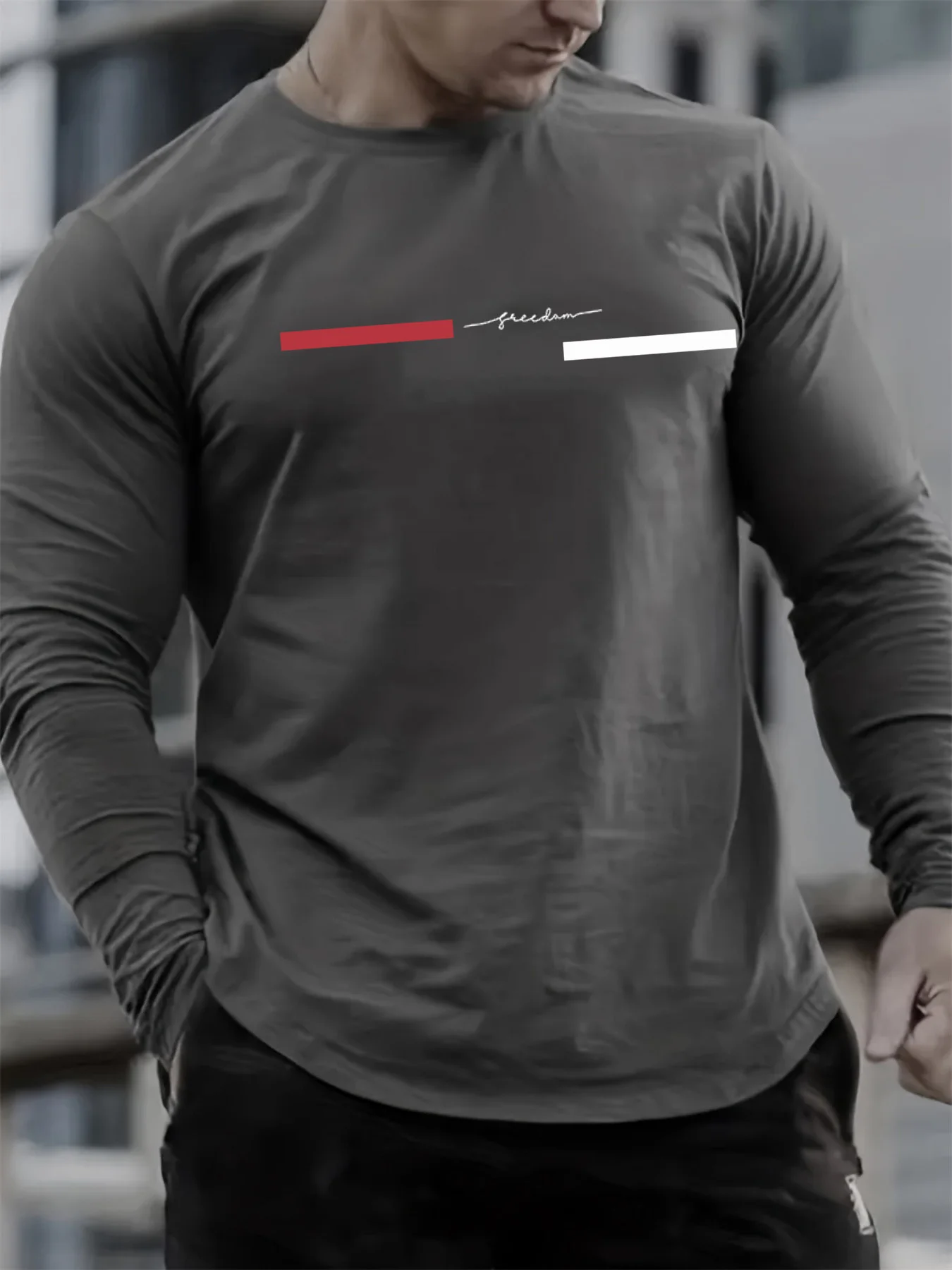 2026 الرجال الكلاسيكية اليومية الدافئة الخريف موضة فضفاضة مريحة الحرة مطبوعة الدافئة س الرقبة الرجال طويلة الأكمام تي شيرت