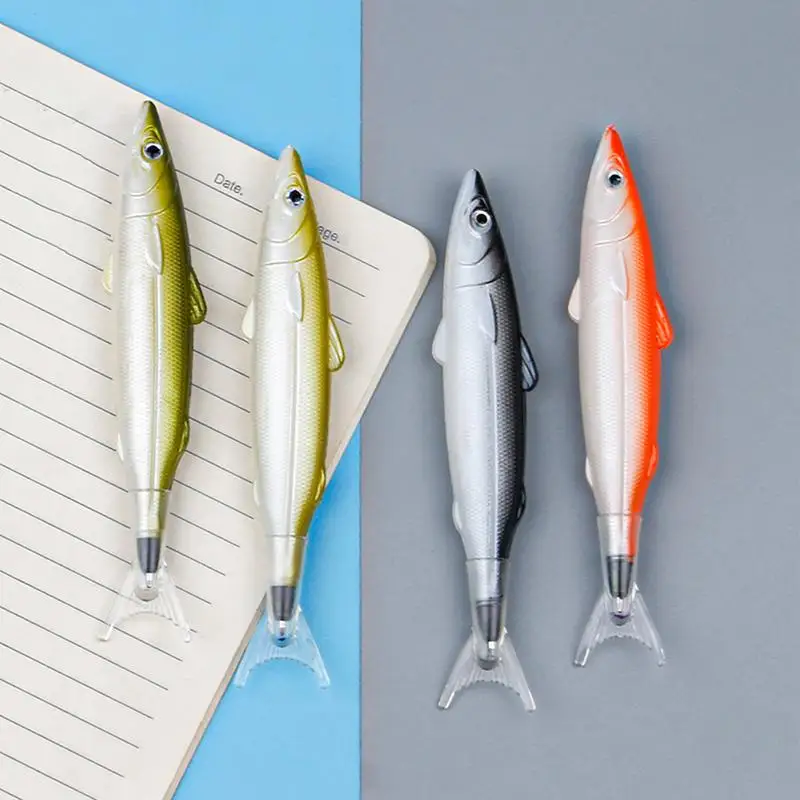 Cute Ink Pens Cute Creative Fish Shaped Novelty Pens Sea Animal Ballpoint Pens Realistic Fish Decoration Fishing Party Favors