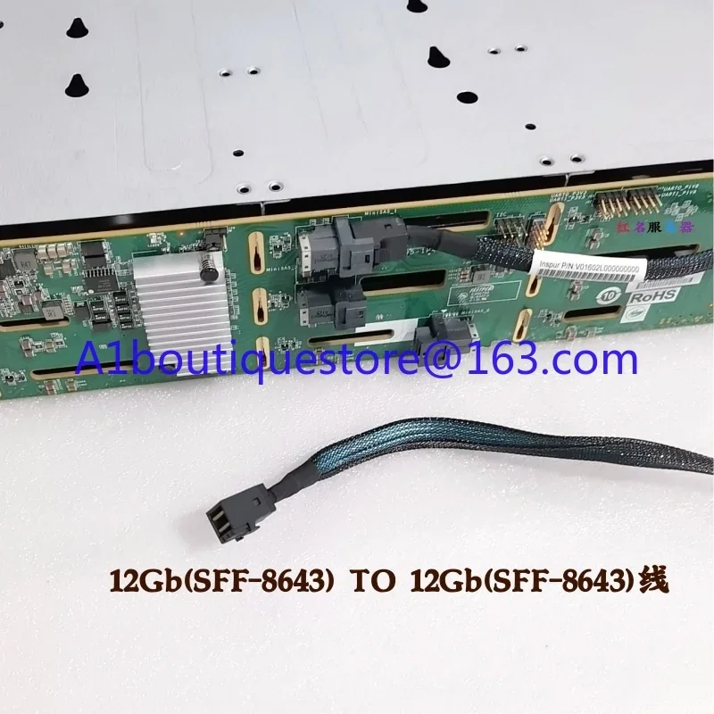 Interface 8087 échangeable à chaud type D alimentation 4ping SAS/SATA chia 12 baies cage de disque dur de 3,5 pouces,