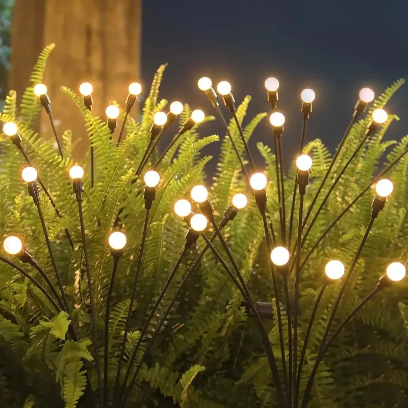 

10 LED Solar Powered Garden Lights Firefly Lights Outdoor Waterproof Vibrant Swaying Lights for Patio Pathway Decoration