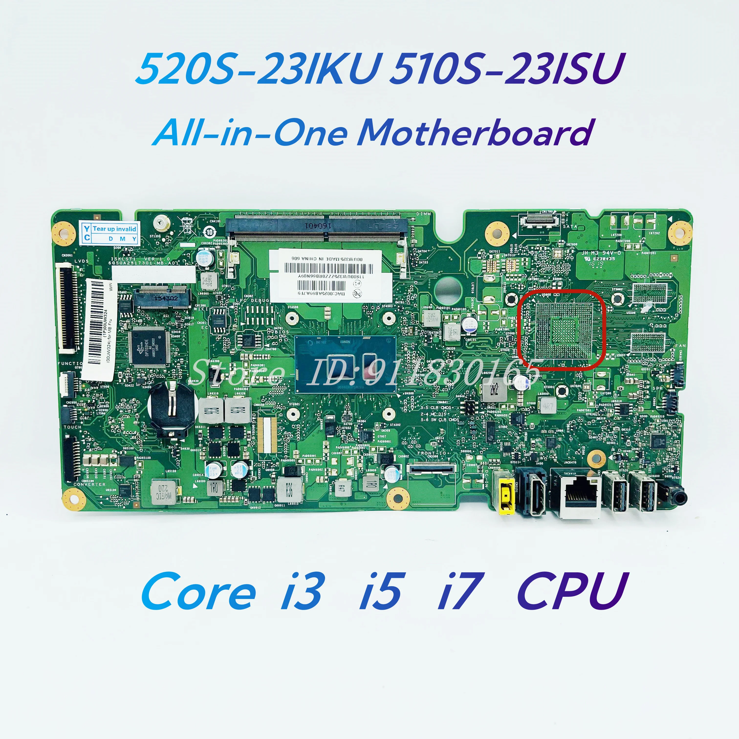 ISKLST1-placa base todo en uno con núcleo i3 i5 i7 CPU UMA DDR4, 6050A2817301 para Lenovo 520S-23IKU 510S-23ISU, 00UW324