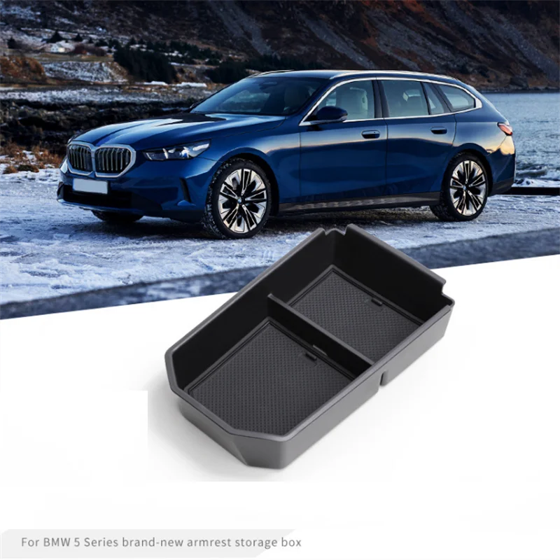 

For BMW 5 Series 2024 Interior Accessories Center Armrest Box Central Storage Tray Container Box Cover Plastic