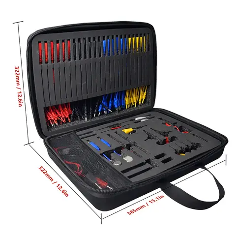 Testledning 92-delars multimeterledningssats Ledningar Elektrikers testledningssats Professionella bilmotorreparationsverktyg med prober 8 best sales testkabelsats - №4