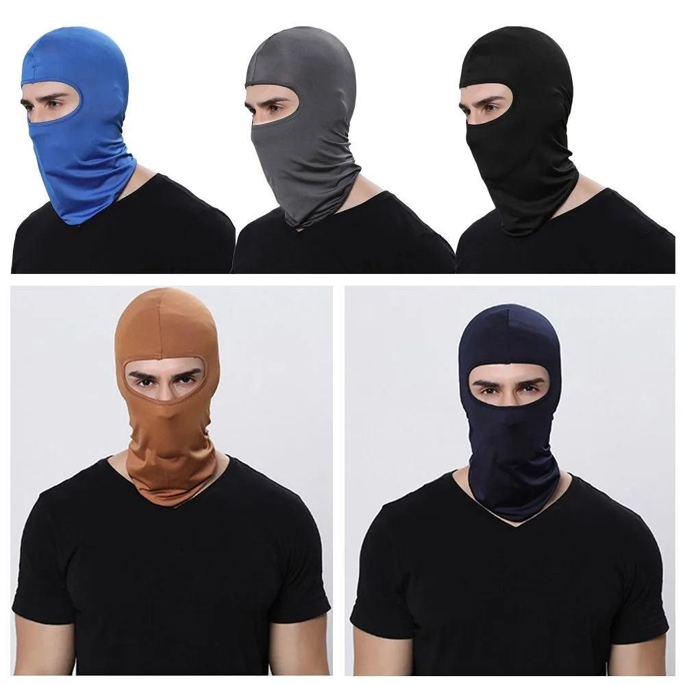 New Solid Color Balaclava Anti-Ultraviolet Elastic Full Face Mask Fishing Climbing Skating Hat Unisex